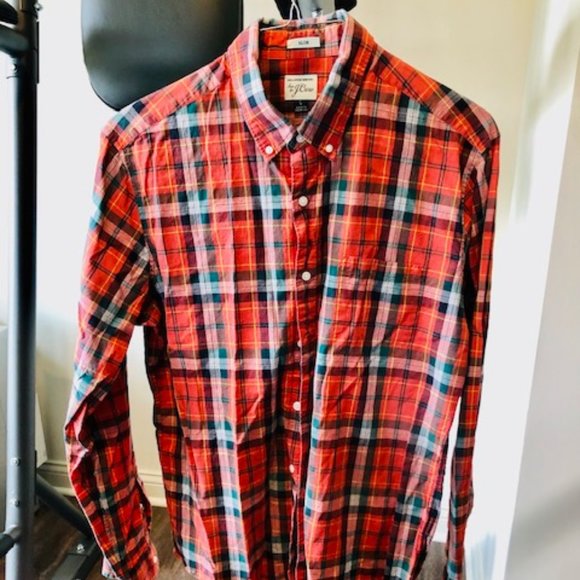 J Crew Button Down Mens Shirt Large - Picture 2 of 4